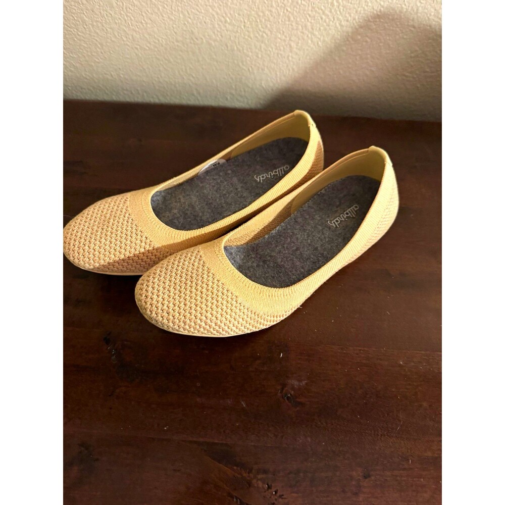 Allbirds Beige Cream Knit Ballet Flat Slip-On Round Toe Women’s Shoes US 6 EU 36